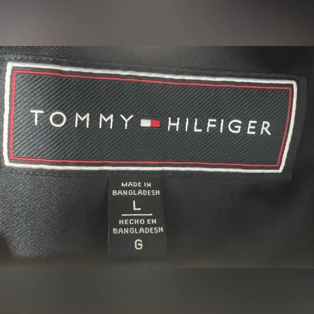 Tommy Hilfiger Navy Softshell Hooded Jacket – Size L
